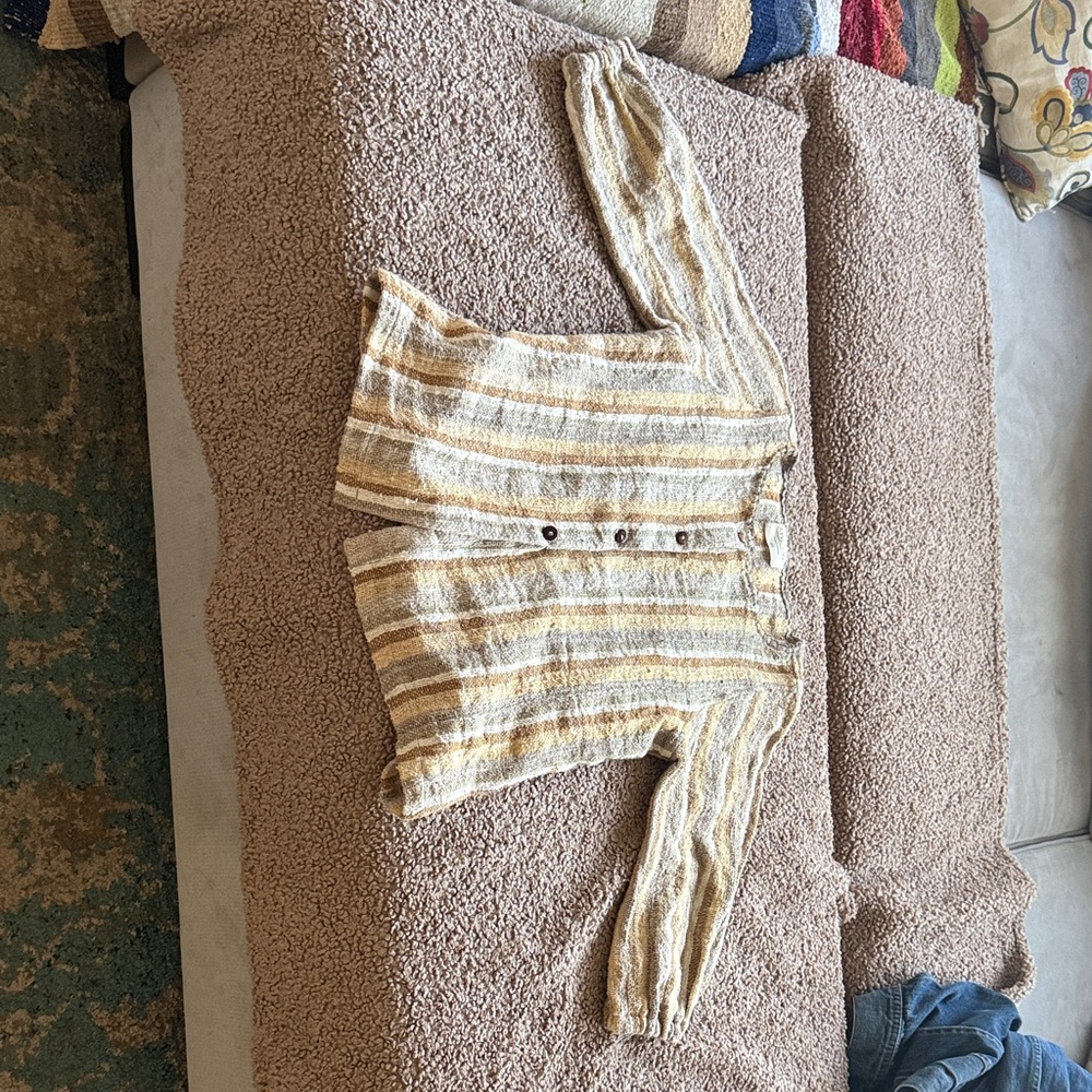 Striped Button-Up Women's Top Size M Mar Y Lana